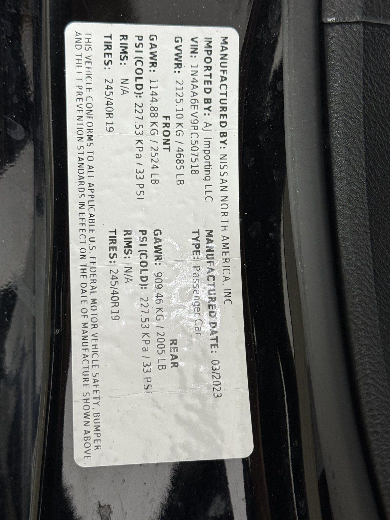 Used 2023 Nissan Maxima SR FWD image 27