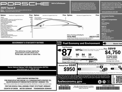 New 2025 Porsche Taycan 4 image 49