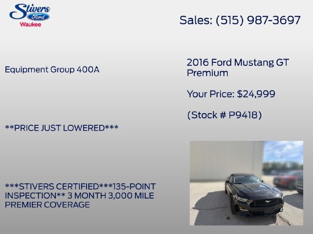 Used 2016 Ford Mustang GT Premium RWD image 8