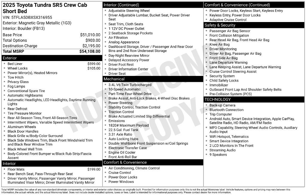 Used 2025 Toyota Tundra SR5 AWD/4WD image 26