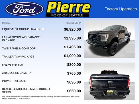 Used 2021 Ford F150 Lariat w/ Equipment Group 502A High image 13