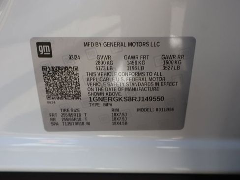 Used 2024 Chevrolet Traverse LT w/ LPO, Floor Liner Package FWD image 49