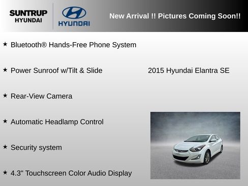 Used 2015 Hyundai Elantra SE w/ Option Group 03 FWD image 5