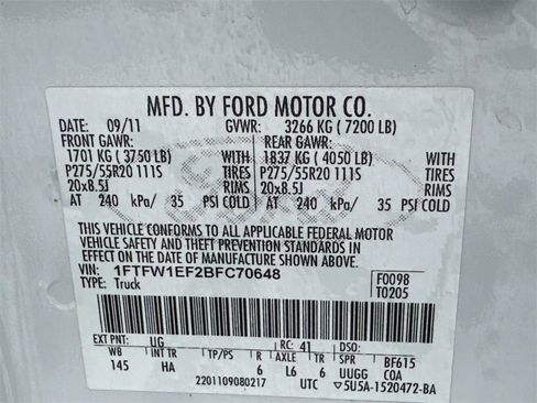 Used 2011 Ford F150 Lariat w/ Lariat Plus Pkg image 18