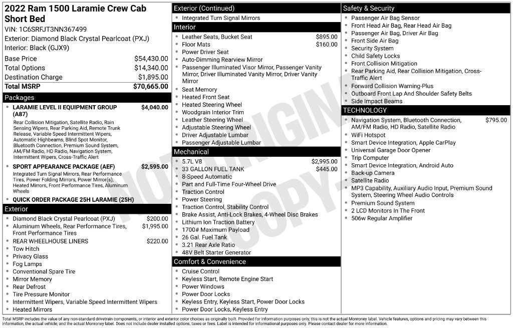 Used 2022 RAM 1500 Laramie AWD/4WD image 36