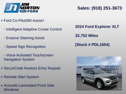 Used 2024 Ford Explorer XLT w/ Equipment Group 202A AWD/4WD image 21
