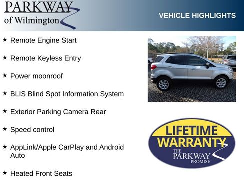 Used 2022 Ford EcoSport SE w/ SE Convenience Package image 5