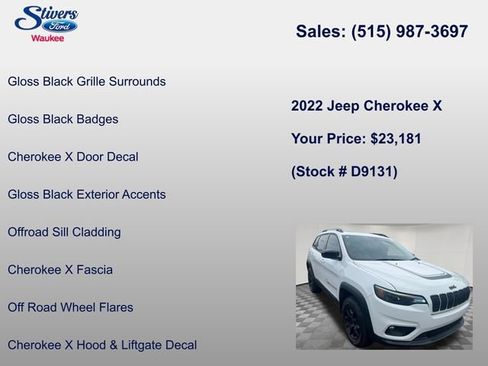 Used 2022 Jeep Cherokee Latitude w/ Sun & Sound Group AWD/4WD image 13