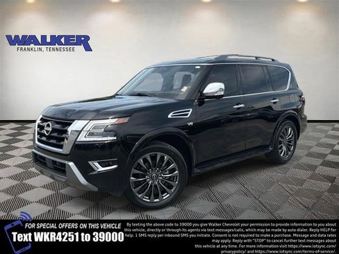 Used 2021 Nissan Armada Platinum w/ Captain's Chairs Package RWD image 1