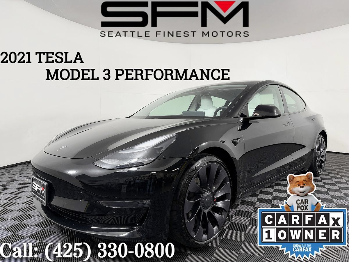 Used 2021 Tesla Model 3 Performance AWD/4WD image 1