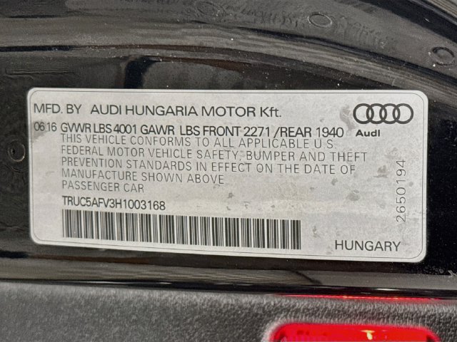 Used 2017 Audi TT 2.0T AWD/4WD image 37