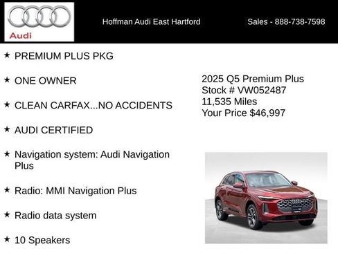Certified 2025 Audi Q5 Premium w/ Premium Plus AWD/4WD image 6