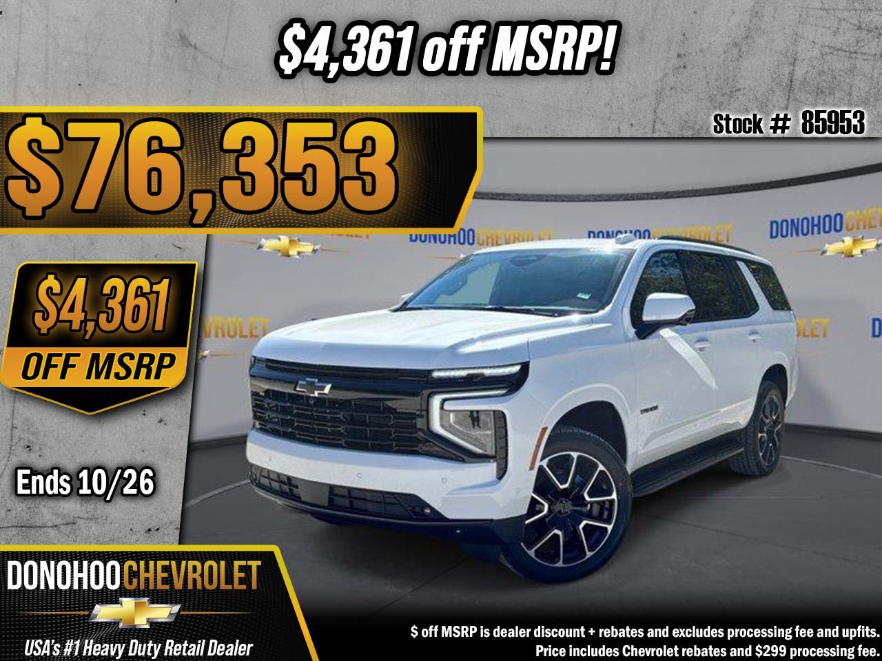 New 2027 Chevrolet Tahoe RST w/ Comfort Package AWD/4WD image 1