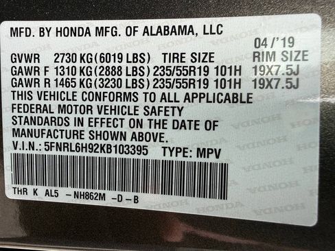 Used 2019 Honda Odyssey Elite image 30