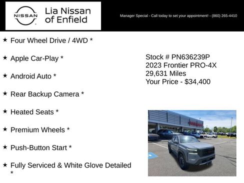 Used 2023 Nissan Frontier PRO-4X w/ Pro Convenience Package AWD/4WD image 20