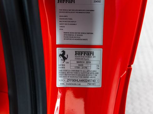 Certified 2019 Ferrari 488 Pista Coupe RWD image 24