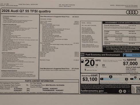 New 2026 Audi Q7 3.0T Premium Plus image 32