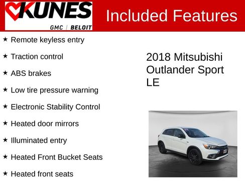 Used 2018 Mitsubishi Outlander Sport LE AWD/4WD image 2