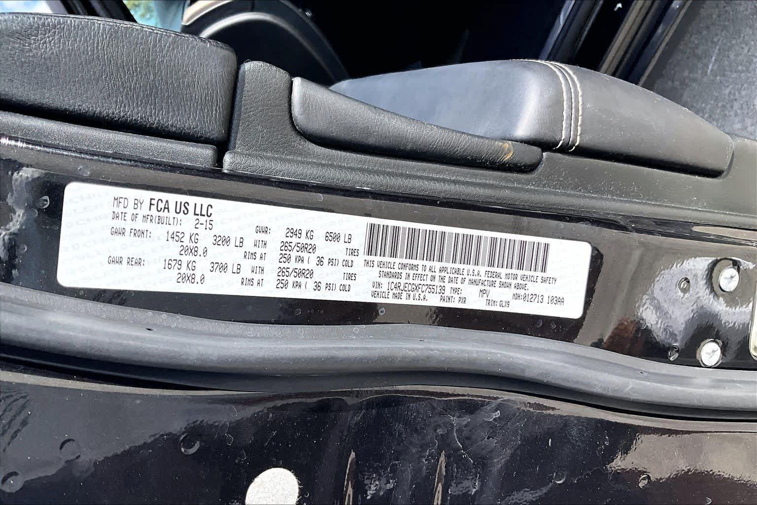 Used 2015 Jeep Grand Cherokee Overland RWD image 34