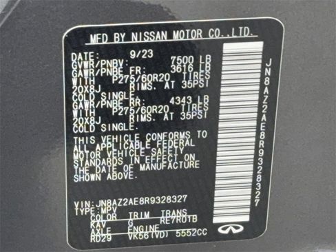 Used 2024 INFINITI QX80 Luxe image 58