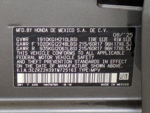 New 2026 Honda HR-V LX image 17