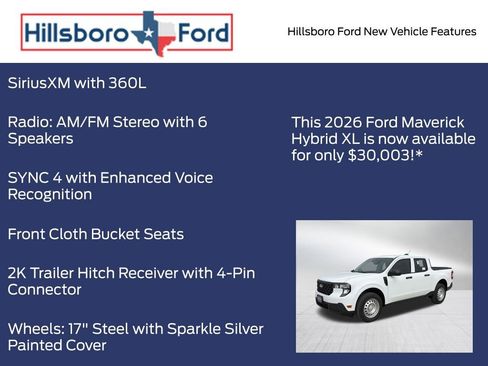New 2026 Ford Maverick XL FWD image 10
