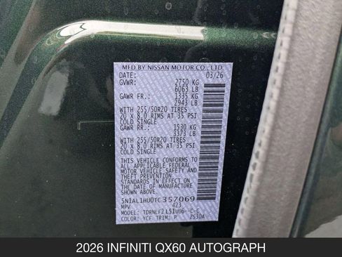 New 2026 INFINITI QX60 Autograph AWD/4WD image 27