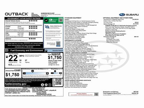Used 2019 Subaru Outback 3.6R Limited w/ Protection Package #1 image 2