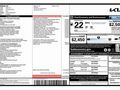 Used 2024 Kia Carnival EX image 4