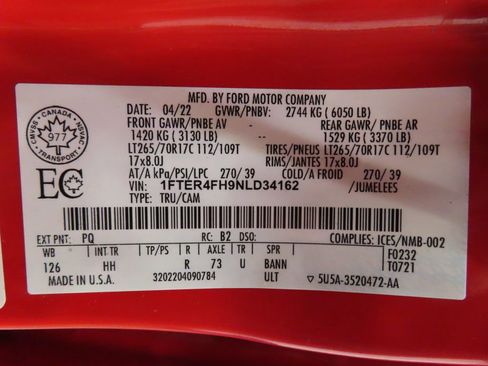 Used 2022 Ford Ranger Lariat w/ Tremor Off-Road Package AWD/4WD image 66