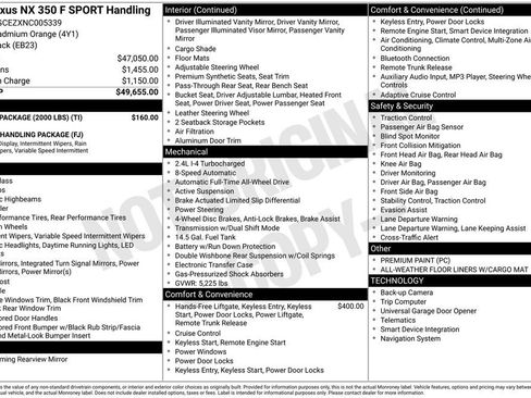 Used 2022 Lexus NX 350 F Sport w/ Towing Package (2000 Lbs) image 41