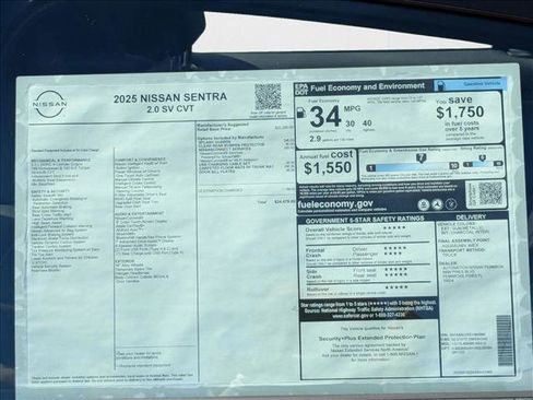 New 2025 Nissan Sentra SV image 16