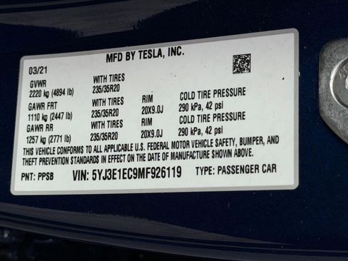 Used 2021 Tesla Model 3 Performance image 18