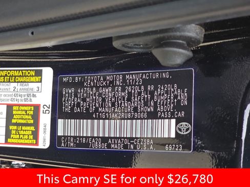 Used 2024 Toyota Camry SE FWD image 42