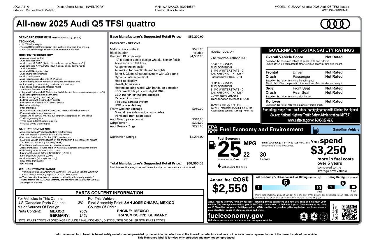Used 2025 Audi Q5 Premium Plus w/ Premium Plus AWD/4WD image 3