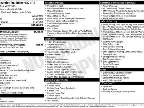 Used 2024 Chevrolet TrailBlazer RS w/ Convenience Package AWD/4WD image 25