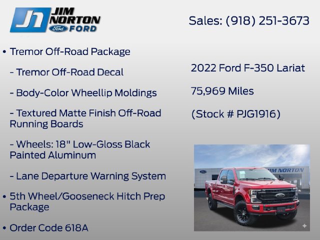Used 2022 Ford F350 Lariat w/ Tremor Off-Road Package AWD/4WD image 21