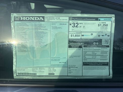 New 2025 Honda Accord SE image 9