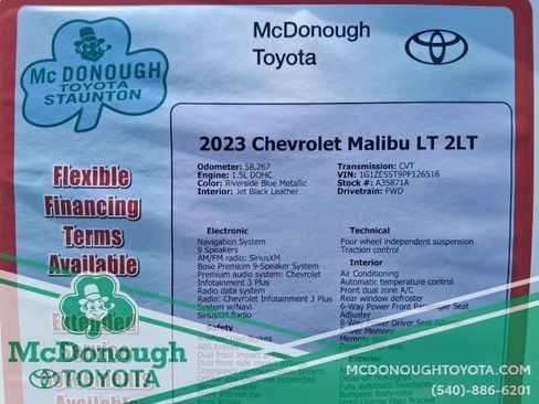 Used 2023 Chevrolet Malibu LT FWD image 22