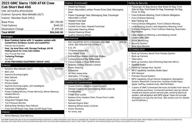 Used 2023 GMC Sierra 1500 AT4X AWD/4WD image 35