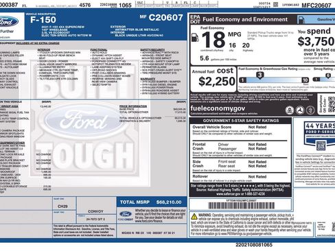 Used 2021 Ford F150 Tremor w/ Equipment Group 402A High AWD/4WD image 63