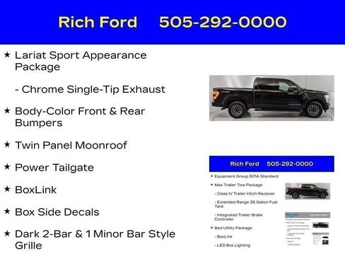 Certified 2023 Ford F150 Lariat w/ Max Trailer Tow Package AWD/4WD image 78
