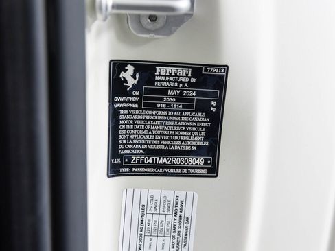 Certified 2024 Ferrari 812 Competizione A RWD image 98