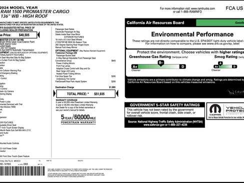 Used 2024 RAM ProMaster 1500 w/ Convenience Group image 4
