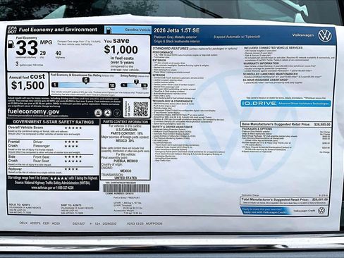 New 2026 Volkswagen Jetta SE image 19