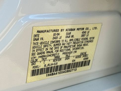 Used 2004 Nissan Maxima 3.5 SL w/ Driver Preferred Pkg FWD image 23