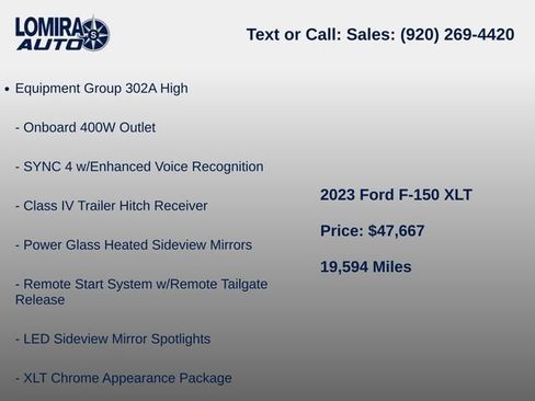 Used 2023 Ford F150 XLT w/ Equipment Group 302A High AWD/4WD image 6