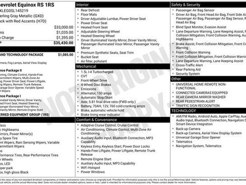 Used 2025 Chevrolet Equinox RS w/ Safety and Technology Package FWD image 28