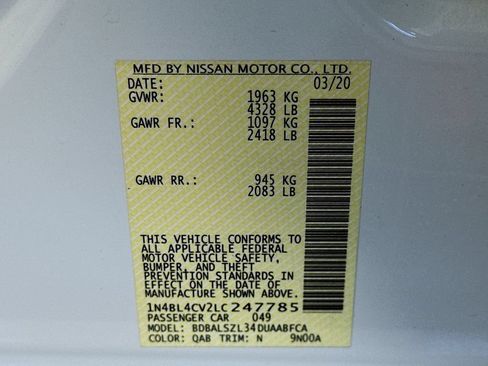 Used 2020 Nissan Altima 2.5 SR w/ Premium Package FWD image 35