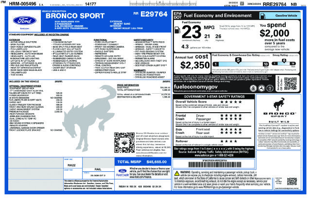 Certified 2024 Ford Bronco Sport Badlands w/ Premium Package AWD/4WD image 5